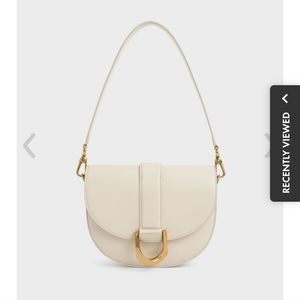 Charles & Keith Gabine crossbody bag cream small new